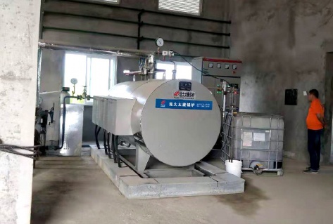 漯河市制药厂1吨电蒸汽锅炉运行中