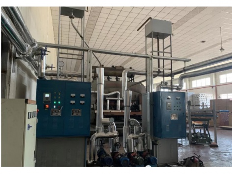 浙江湖州南浔板厂2台120kw电磁导热油炉